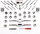 EFFICERE 40-Piece Premium Tap and Die Set, Metric Screw Threads M3, M4, M5, M6, M7, M8, M10, M12, Both Coarse and Fine Types   Essential Threading Tool Kit with Complete Handles, Accessories and Case