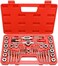 EFFICERE 40-Piece Premium Tap and Die Set, Metric Screw Threads M3, M4, M5, M6, M7, M8, M10, M12, Both Coarse and Fine Types   Essential Threading Tool Kit with Complete Handles, Accessories and Case