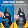 Jonard Tools JIC-375 Three Hole Fiber Optic Stripper with TPR Handle, 6" Length