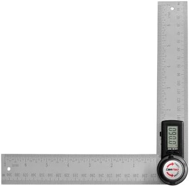 GemRed 82305 Digital Angle Finder 7-Inch Protractor (200mm Stainless Steel Angle Finder Ruler)