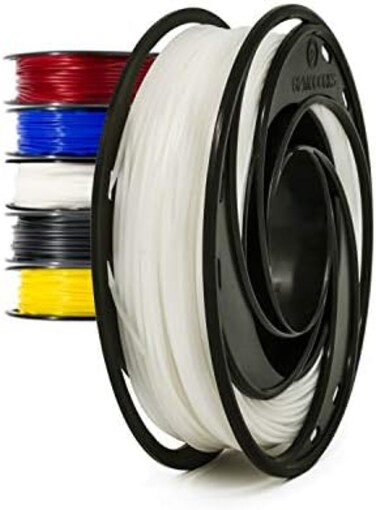 Gizmo Dorks Flexible TPU Filament for 3D Printers 3mm (2.85mm) 200g, White