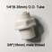 Malida Male Push To Connect Tube Fitting,water purifiers Quick Connector Drinks Dispense and water filtration system fittings (3/8 NPT Male x 1/4 OD Tube)