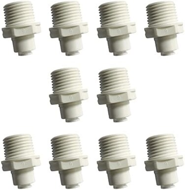 Malida Male Push To Connect Tube Fitting,water purifiers Quick Connector Drinks Dispense and water filtration system fittings (3/8 NPT Male x 1/4 OD Tube)