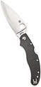 Spyderco Caly 3.5 Folding Knife - Black Carbon Fiber Handle with PlainEdge, Full-Flat Grind, ZDP-189 Steel Blade and Back Lock - C144CFPE