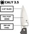 Spyderco Caly 3.5 Folding Knife - Black Carbon Fiber Handle with PlainEdge, Full-Flat Grind, ZDP-189 Steel Blade and Back Lock - C144CFPE