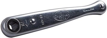 Chapman MFG CM-13 Mini Ratchet, 1/4" Drive, USA Made Stainless Steel Ratchet with 20 Tooth Gear &amp; 18 Degree Working Arc