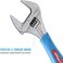 Channellock 6WCB WideAzz Adjustable Wrench with Code Blue Grips, Over 1-3/8-Inch Opening 6-Inch Overall Length