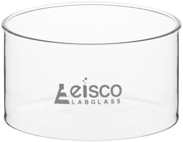 Eisco Crystallizing Dish, 500ml - Flat Bottom, No Spout - Borosilicate 3.3 Glass - Laboratory, Kitchen, Crafts - Labs