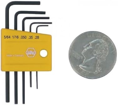 Wiha 35393 5 Piece Mini L-Key Short Hex SAE Set