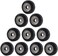 Aokin POM V Slot Wheel Big Plastic Pulley Wheel with Bearing Idler Pulley Gear Perlin Wheel for Creality Ender 3, CR-7, CR-8, CR-10, CR-10S Series 3D Printer, Pack of 10 Pcs