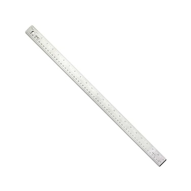 VINCA SSRN-24 Stainless Steel Office Drawing Ruler 0-24 Inch 0-60cm with Non Slip Cork Base Measuring Tool