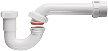 Plumb Pak Keeney 400PVCK PVC P-Trap Pipe Kit with Reducing Washer and Adapter, 1-1/2-Inch or 1-1/4-Inch x 1-1/2-Inch, White