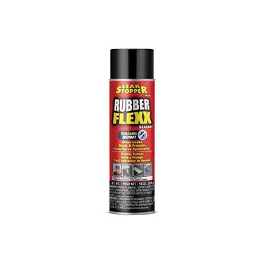 Leak Stopper Rubber Flexx Leak Repair &amp; Sealant Spray 18 Oz   Just Point &amp; Spray for Making basic repairs on wood, asphalt roofing, metal and masonry surfaces   100% Flexible Seal   Black   - 0316-GA