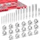 EFFICERE 40-Piece Premium Tap and Die Set - SAE Inch Size 1/2, 7/16, 3/8, 5/16, 1/4, 12, 10, 8, 6, 4, Coarse and Fine Teeth   Essential Threading Tool Kit with Complete Handles, Accessories, and Case