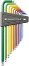 PB Swiss Tools 12-pcs PB212ZHL12 Rainbow Colour Ball-end Hex Wrench 1/20-5/16