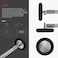 MDF Instruments Babinski Telescoping 2.0 Neurological Reflex Hammer with Built-in Brush - Black (MDF535XT-11)