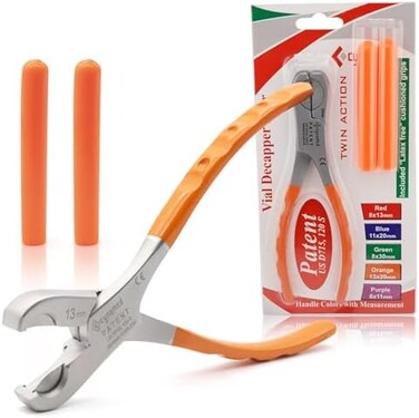 Cynamed Twin Action Decapper Pliers - Perfect for Decapping 13mm and 20mm Crimped Vials and Bottles