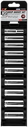 PERFORMANCE TOOL W38402 3/8" Drive 10-Piece Metric Deep Socket Set