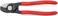 KNIPEX Cable Shears, 6-1/2 In L, 1/0 AWG, Red