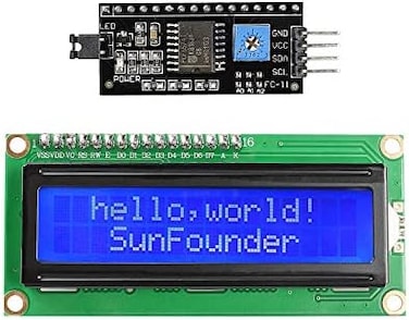 SUNFOUNDER IIC/I2C/TWI LCD1602 Display Module Compatible with Arduino and Raspberry Pi