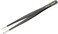 Wiha 44520 Tweezers, ESD Safe, Universal Blunt Tip Serrated
