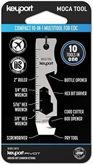 Keyport Unisex's KYPIMOCA Fixed Blade,Hunting Knife,Outdoor,Camping, Stainless, Key Chain Size