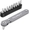 MULWARK 11pc 1/4 Mini Ratchet Wrench Close Quarters Pocket Screwdriver Set with High Torque &amp; Low Profile- Micro Right Angle EDC Tool with 90 Degree Mini Offset Reversible Drive Handle&amp; Multi Hex Bit