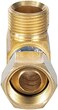 Midline Valve 73338-OM Add On Tee Fitting, Split Supply Line Outlet 3/8 in. FIP COMP x MIP x Male Brass, 3/8 in. x 3/8