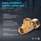 Midline Valve 73338-OM Add On Tee Fitting, Split Supply Line Outlet 3/8 in. FIP COMP x MIP x Male Brass, 3/8 in. x 3/8