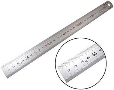 Shinwa H101-C 300 mm Rigid "Zero Glare" Metric Machinist Ruler/Rule Scale .5 mm &amp; mm Markings