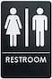Rock Ridge Unisex Restroom Sign Black/White - ADA