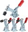E-TING 4Pcs Hand Tool Toggle Clamp 201B Antislip Red Horizontal Clamp 201-B Quick Release Tool