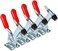 E-TING 4Pcs Hand Tool Toggle Clamp 201B Antislip Red Horizontal Clamp 201-B Quick Release Tool