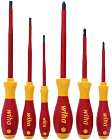 Wiha 32092 Slotted And Phillips Insulated Screwdriver Set, 1000 Volt, 6 Piece