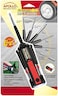 Apollo Tools Original Mr. 7-Hands, Multi Screwdriver Hand Tool, All In One Patented Screwdriver, 8 Screwdrivers in 1 Tool with Worklight and Flashlight - Red - DT1719