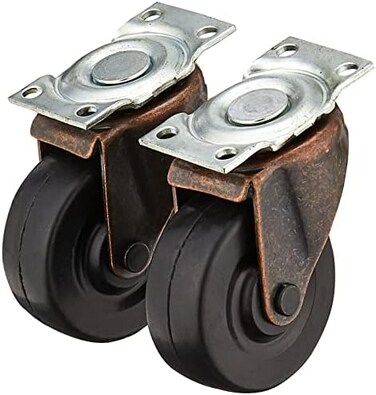Shepherd Hardware 9346 2-Inch Medium Duty Plate Caster, 2-Pack