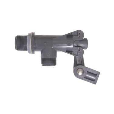 Kerick Valve PT100SS PVC Float Valve, Tank Mount, 60 gpm at 60 psi, 1" NPT Male