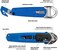 Pacific Handy Cutter S7 Safety Cutter, 3-in-1 Self-Retractable Utility Knife with Fold-Out Film Cutter, Bladeless Tape Splitter, Guard for Safety &amp; Damage Prevention, Blue