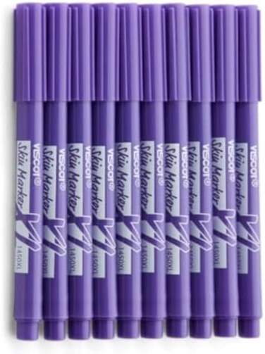 viscot Mini XL Surgical Markers / 10 Pack/Tattoo stencil pen - Surgical Marker