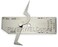 RIVERWELD V-WAC Single Weld Gage Welding Inspection Thread Gauge Metric Stainless Steel