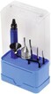 NOGA 7 Pc 5 Application Trouble Shooter Deburring Set - Blue Aluminum - Rear