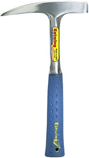 Estwing - E3-14P Rock Pick - 14 Oz Geological Hammer With Pointed Tip &amp; Shock Reduction Grip - E3-14P Blue