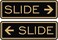 All Quality Classic Slide Door Sign - Black/Gold - Small