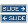 All Quality Classic Slide Door Sign - Black/Gold - Small