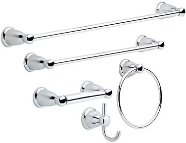 Franklin Brass KIN5PC-PC Kinla Bathroom Accessory Kit, 5 Piece, Polished Chrome