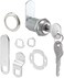 PRIME-LINE Defender Security U 9945 Cabinet Lock Safe Lock Secure Important Files and Drawers, 1 1/8'', Diecast Stainless Steel, Fits on 13/16'' Max Panel Thickness, Pack of 1