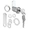 PRIME-LINE Defender Security U 9945 Cabinet Lock Safe Lock Secure Important Files and Drawers, 1 1/8'', Diecast Stainless Steel, Fits on 13/16'' Max Panel Thickness, Pack of 1