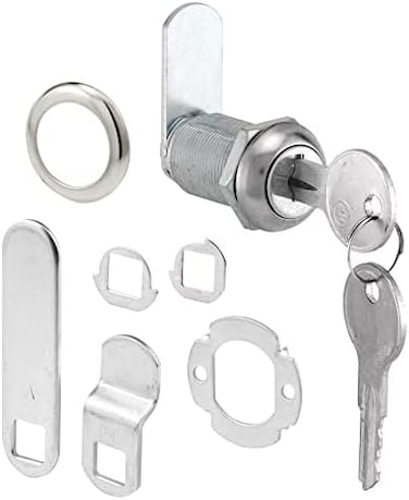 PRIME-LINE Defender Security U 9945 Cabinet Lock Safe Lock Secure Important Files and Drawers, 1 1/8'', Diecast Stainless Steel, Fits on 13/16'' Max Panel Thickness, Pack of 1