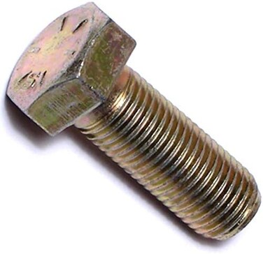 Hard-to-Find Fastener 014973252564 Grade 8 Fine Hex Cap Screws, 3/8-24 x 1, Piece-50, yellow