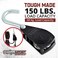 Rope Ratchet 1/4" Heavy-Duty Ratcheting Tie Down Rope Hanger with Hooks &ndash; Versatile Pulley System for Securing Medium-Duty Gear, Adjustable Hangers, and Outdoor Use, 150 lbs Capacity, Ratchet Only